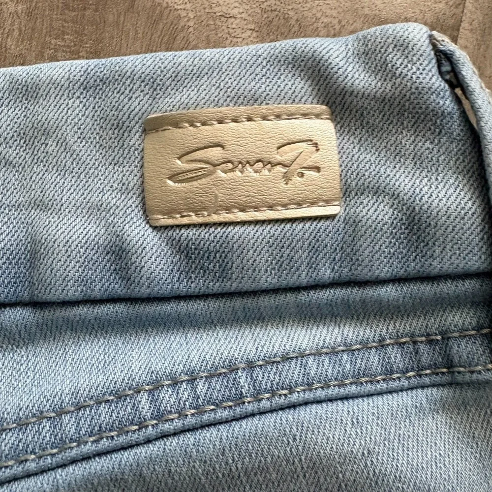 Seven7‎ Women's High Rise Skinny Jeans Size 16 Light Wash Distressed Inseam 29